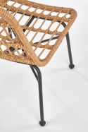 Halmar K401 krzesło rattan syntetyczny kolor naturalny /stelaż czarny Halmar K401 krzesło rattan syntetyczny kolor naturalny /stelaż czarny