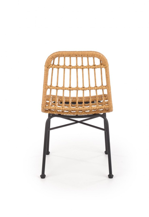 Halmar K401 krzesło rattan syntetyczny kolor naturalny /stelaż czarny Halmar K401 krzesło rattan syntetyczny kolor naturalny /stelaż czarny