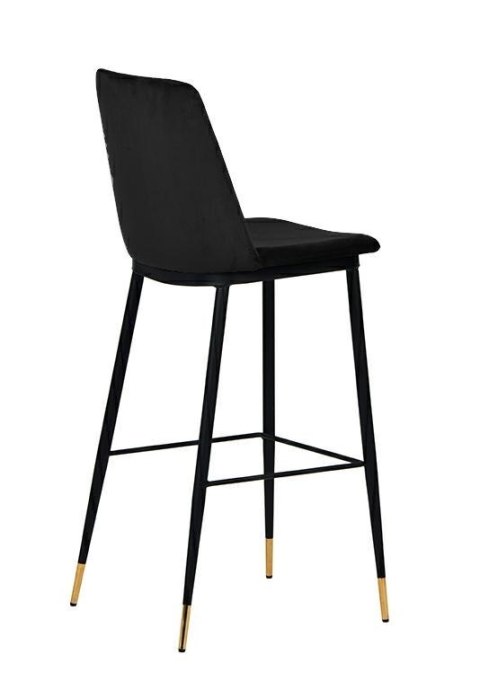 King Home Hoker tapicerowany DIEGO 65 czarny - welur, podstawa metalowa czarno złota King Home Hoker tapicerowany DIEGO 65 czarny - welur, podstawa metalowa czarno złota