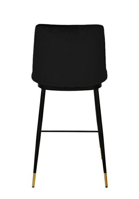 King Home Hoker tapicerowany DIEGO 65 czarny - welur, podstawa metalowa czarno złota King Home Hoker tapicerowany DIEGO 65 czarny - welur, podstawa metalowa czarno złota