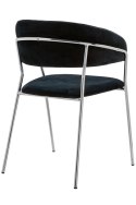 King Home Krzesło MARGO SILVER czarne - welur, podstawa chromowana do jadalni recepcji restauracji King Home Krzesło MARGO SILVER czarne - welur, podstawa chromowana do jadalni recepcji restauracji