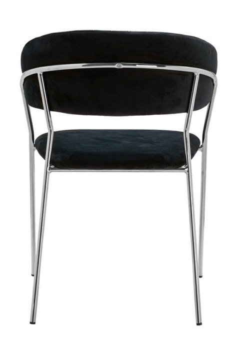 King Home Krzesło MARGO SILVER czarne - welur, podstawa chromowana do jadalni recepcji restauracji King Home Krzesło MARGO SILVER czarne - welur, podstawa chromowana do jadalni recepcji restauracji