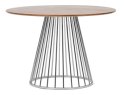 King Home Stół GLAM WALNUT - MDF fornir orzech, chromowana podstawa fi 110 King Home Stół GLAM WALNUT - MDF fornir orzech, chromowana podstawa fi 110