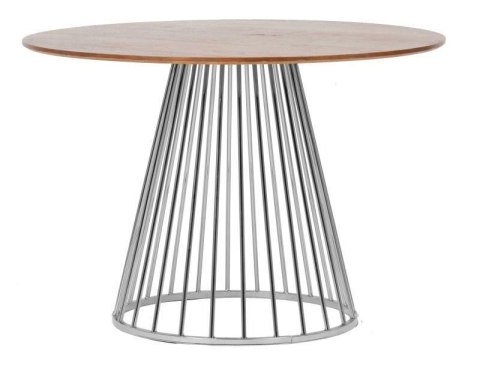 King Home Stół GLAM WALNUT - MDF fornir orzech, chromowana podstawa fi 110 King Home Stół GLAM WALNUT - MDF fornir orzech, chromowana podstawa fi 110