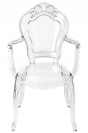 KRZESŁO Z PODŁOKIETNIKAMI KING ARM transparentne - poliwęglan KING HOME KRZESŁO Z PODŁOKIETNIKAMI KING ARM transparentne - poliwęglan KING HOME
