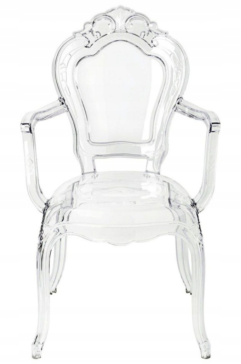 KRZESŁO Z PODŁOKIETNIKAMI KING ARM transparentne - poliwęglan KING HOME KRZESŁO Z PODŁOKIETNIKAMI KING ARM transparentne - poliwęglan KING HOME