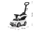 Milly Mally Pojazd z rączką MERCEDES-AMG C63 Coupe White Biały interaktywna kierownica z logo klakson schowek uchwyt na kubek Milly Mally Pojazd z rączką MERCEDES-AMG C63 Coupe White Biały interaktywna kierownica z logo klakson schowek uchwyt na kubek