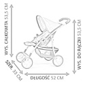 Milly Mally Wózek dla lalek spacerówka Natalie Candy Różowo Biały składany kosz na drobiazgi składana budka pasy Milly Mally Wózek dla lalek spacerówka Natalie Candy Różowo Biały składany kosz na drobiazgi składana budka pasy