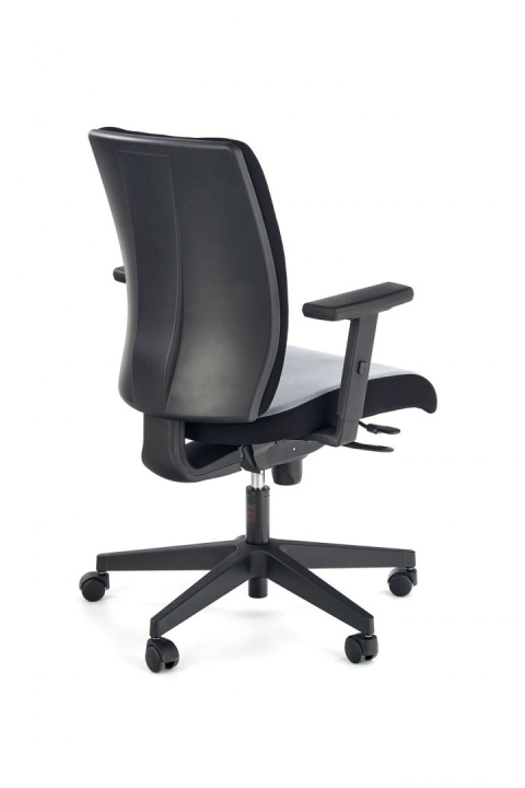 Halmar POP fotel pracowniczy, kolor: pasek boczny - czarny RN60999, front - popielaty M47 Halmar POP fotel pracowniczy, kolor: pasek boczny - czarny RN60999, front - popielaty M47