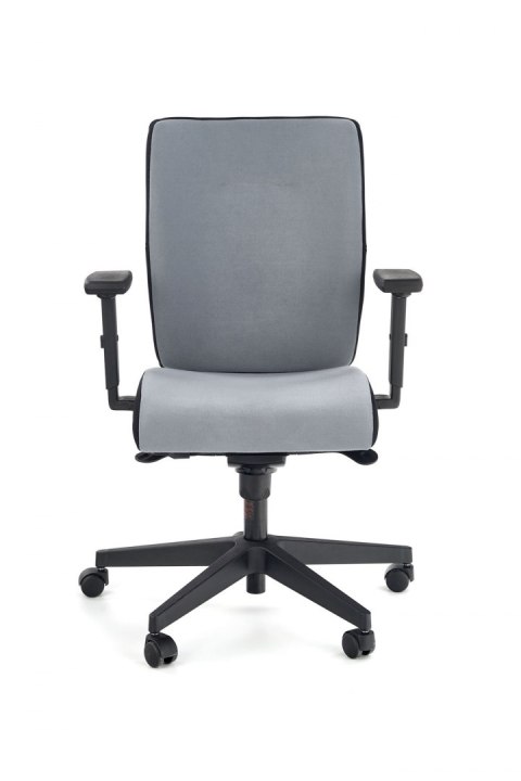 Halmar POP fotel pracowniczy, kolor: pasek boczny - czarny RN60999, front - popielaty M47 Halmar POP fotel pracowniczy, kolor: pasek boczny - czarny RN60999, front - popielaty M47