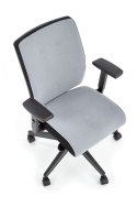Halmar POP fotel pracowniczy, kolor: pasek boczny - czarny RN60999, front - popielaty M47