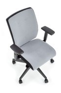 Halmar POP fotel pracowniczy, kolor: pasek boczny - czarny RN60999, front - popielaty M47 Halmar POP fotel pracowniczy, kolor: pasek boczny - czarny RN60999, front - popielaty M47