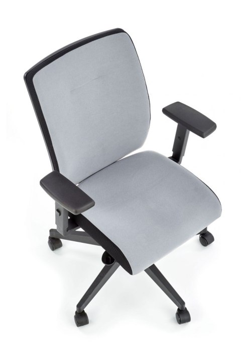 Halmar POP fotel pracowniczy, kolor: pasek boczny - czarny RN60999, front - popielaty M47 Halmar POP fotel pracowniczy, kolor: pasek boczny - czarny RN60999, front - popielaty M47