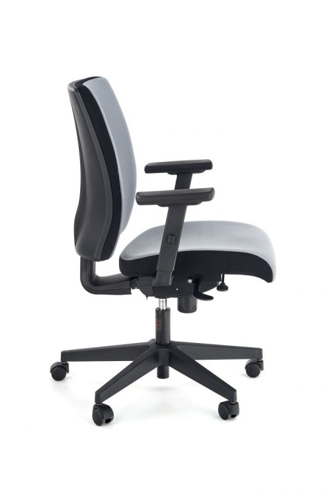 Halmar POP fotel pracowniczy, kolor: pasek boczny - czarny RN60999, front - popielaty M47 Halmar POP fotel pracowniczy, kolor: pasek boczny - czarny RN60999, front - popielaty M47