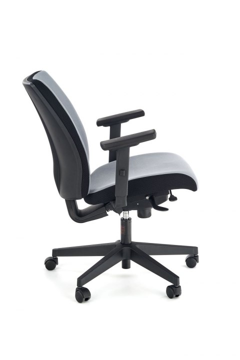 Halmar POP fotel pracowniczy, kolor: pasek boczny - czarny RN60999, front - popielaty M47 Halmar POP fotel pracowniczy, kolor: pasek boczny - czarny RN60999, front - popielaty M47