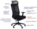 Fotel obrotowy RYDER CZARNY MECHANIZM SAMOWAŻĄCY - krzesło biurowe do biurka - TILT Fotel obrotowy RYDER CZARNY MECHANIZM SAMOWAŻĄCY - krzesło biurowe do biurka - TILT