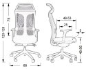 Fotel obrotowy RYDER CZARNY MECHANIZM SAMOWAŻĄCY - krzesło biurowe do biurka - TILT