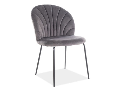 SIGNAL KRZESŁO LOLA VELVET CZARNY STELAŻ/ SZARY TAP.72 SIGNAL KRZESŁO LOLA VELVET CZARNY STELAŻ/ SZARY TAP.72