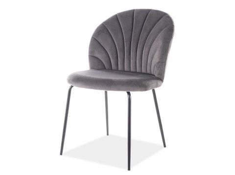 SIGNAL KRZESŁO LOLA VELVET CZARNY STELAŻ/ SZARY TAP.72 SIGNAL KRZESŁO LOLA VELVET CZARNY STELAŻ/ SZARY TAP.72
