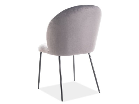 SIGNAL KRZESŁO LOLA VELVET CZARNY STELAŻ/ SZARY TAP.72 SIGNAL KRZESŁO LOLA VELVET CZARNY STELAŻ/ SZARY TAP.72