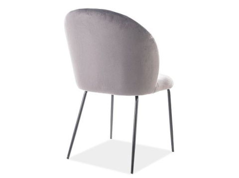 SIGNAL KRZESŁO LOLA VELVET CZARNY STELAŻ/ SZARY TAP.72 SIGNAL KRZESŁO LOLA VELVET CZARNY STELAŻ/ SZARY TAP.72
