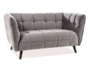 SIGNAL SOFA KANAPA CASTELLO 2 TAPICERKA VELVET BEŻOWY BLUVEL 28 / DREWNO WENGE DEKORACYJNE PRZESZYCIA OZDOBIONE GUZIKAMI SIGNAL SOFA KANAPA CASTELLO 2 TAPICERKA VELVET BEŻOWY BLUVEL 28 / DREWNO WENGE DEKORACYJNE PRZESZYCIA OZDOBIONE GUZIKAMI