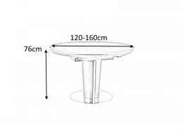 SIGNAL STÓŁ ORBIT CERAMIC SZARY EFEKT MARMURU/ANTRACYT MAT FI 120(160)