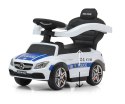 Milly Mally Pojazd z rączką MERCEDES-AMG Coupe Police Jeździk Pchacz schowek pod siedziskiem kierownica z logo uchwyt na kubek