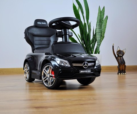 Milly Mally Pojazd z rączką MERCEDES-AMG Coupe Police Jeździk Pchacz schowek pod siedziskiem kierownica z logo uchwyt na kubek Milly Mally Pojazd z rączką MERCEDES-AMG Coupe Police Jeździk Pchacz schowek pod siedziskiem kierownica z logo uchwyt na kubek