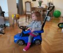 Milly Mally Pojazd z rączką MERCEDES-AMG Coupe Police Jeździk Pchacz schowek pod siedziskiem kierownica z logo uchwyt na kubek