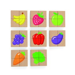 Viga Viga 50700 Zestaw puzzli magnetycznych - owoce i warzywa