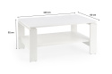 Halmar ANDREA ława kolor biały, MDF laminat 110x60 Halmar ANDREA ława kolor biały, MDF laminat 110x60