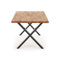 Halmar stół APEX 120x78 drewno lite - dębowe kolor: dąb naturalny podstawa stal malowana proszkowo czarny Halmar stół APEX 120x78 drewno lite - dębowe kolor: dąb naturalny podstawa stal malowana proszkowo czarny