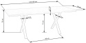 Halmar stół APEX 120x78 drewno lite - dębowe kolor: dąb naturalny podstawa stal malowana proszkowo czarny Halmar stół APEX 120x78 drewno lite - dębowe kolor: dąb naturalny podstawa stal malowana proszkowo czarny