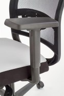 Halmar GULIETTA fotel gabinetowy, oparcie - siatka, siedzisko - czarny / popielaty - ERF8078