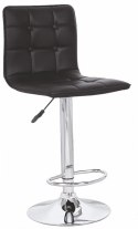 Halmar H29 hoker czarny/chrom ekoskóra/stal chromowana Halmar H29 hoker czarny/chrom ekoskóra/stal chromowana