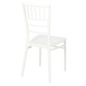 Intesi Krzesło bankietowe Chiavari białe tworzywo PP do kuchni jadalni recepcji restauracji