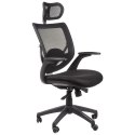 Fotel obrotowy KB-8904 CZARNY - krzesło biurowe do biurka - TILT, ZAGŁÓWEK Fotel obrotowy KB-8904 CZARNY - krzesło biurowe do biurka - TILT, ZAGŁÓWEK