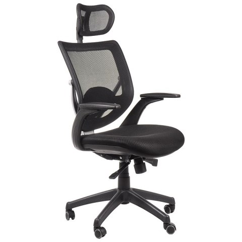 Fotel obrotowy KB-8904 CZARNY - krzesło biurowe do biurka - TILT, ZAGŁÓWEK Fotel obrotowy KB-8904 CZARNY - krzesło biurowe do biurka - TILT, ZAGŁÓWEK