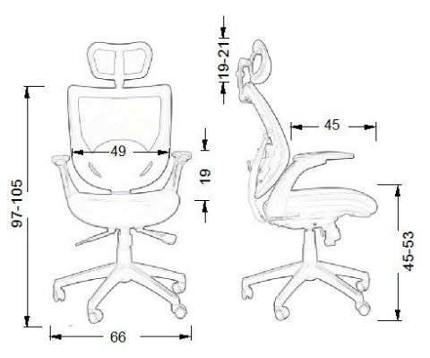 Fotel obrotowy KB-8904 CZARNY - krzesło biurowe do biurka - TILT, ZAGŁÓWEK Fotel obrotowy KB-8904 CZARNY - krzesło biurowe do biurka - TILT, ZAGŁÓWEK