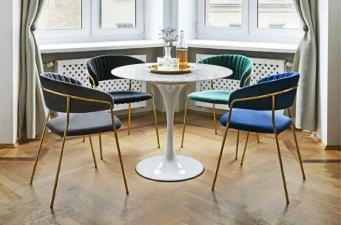 King Home Krzesło MARGO SILVER czarne - welur, podstawa chromowana do jadalni recepcji restauracji King Home Krzesło MARGO SILVER czarne - welur, podstawa chromowana do jadalni recepcji restauracji
