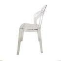 King Home Krzesło MERCI transparentne - poliwęglan, wygodne i wytrzymałe