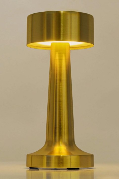 King Home Lampa biurkowa stołowa nocna LEE złota - wbudowana bateria, LED regulacja mocy oświetlenia King Home Lampa biurkowa stołowa nocna LEE złota - wbudowana bateria, LED regulacja mocy oświetlenia