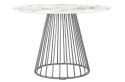 King Home Stół GLAM MARBLE - MDF imitacja marmuru, chromowana podstawa metal fi 110 King Home Stół GLAM MARBLE - MDF imitacja marmuru, chromowana podstawa metal fi 110