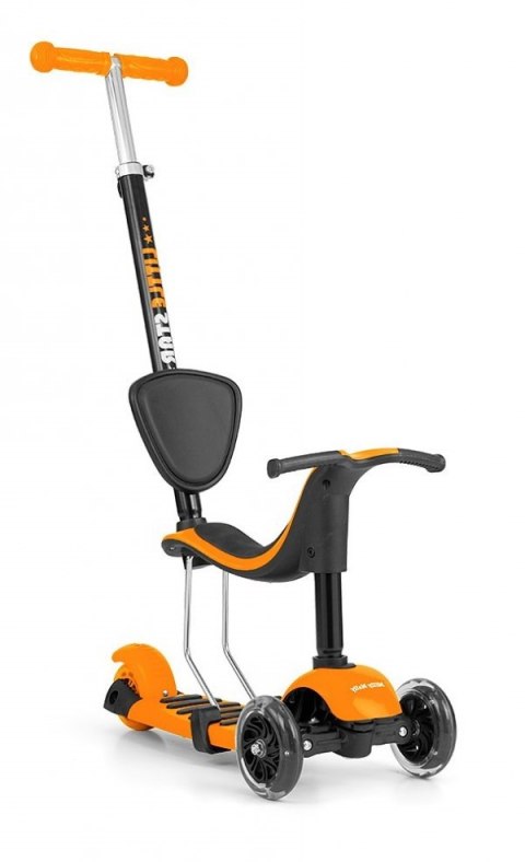 Milly Mally Scooter Hulajnoga Pojazd Jeździk Little Star Orange Pomarańczowy aluminium świecące koła hamulec 2 lata+ 3 w 1 Milly Mally Scooter Hulajnoga Pojazd Jeździk Little Star Orange Pomarańczowy aluminium świecące koła hamulec 2 lata+ 3 w 1