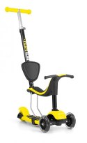 Milly Mally Hulajnoga Scooter Pojazd Jeździk Little Star Yellow Żółty aluminium świecące koła hamulec 2 lata+ 3 w 1