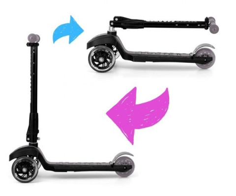 Milly Mally Hulajnoga Scooter Jeździk Magic Graffiti Czarny Żółty regulowana wysokość kierownicy świecące koła hamulec 3 lata+ Milly Mally Hulajnoga Scooter Jeździk Magic Graffiti Czarny Żółty regulowana wysokość kierownicy świecące koła hamulec 3 lata+