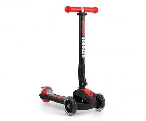 Milly Mally Hulajnoga Jeździk Scooter Magic Red Czerwony aluminium włókno szklane świecące koła z hamulcem 3 lata+ reg. wysokość Milly Mally Hulajnoga Jeździk Scooter Magic Red Czerwony aluminium włókno szklane świecące koła z hamulcem 3 lata+ reg. wysokość