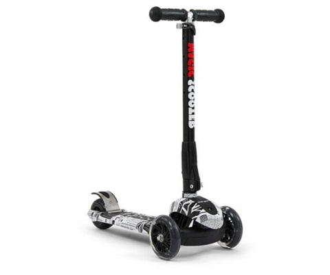 Milly Mally Hulajnoga Scooter Magic Street Czarny Biały składana hamulec świecące koła regulowana wysokość kierownicy 3 lata+ Milly Mally Hulajnoga Scooter Magic Street Czarny Biały składana hamulec świecące koła regulowana wysokość kierownicy 3 lata+