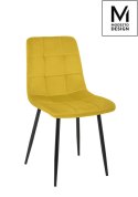 KRZESŁO PIKOWANE CARLO Modesto Design MODESTO MUSZTARDOWE - WELUR NOGI METALOWE CZARNE KRZESŁO PIKOWANE CARLO Modesto Design MODESTO MUSZTARDOWE - WELUR NOGI METALOWE CZARNE